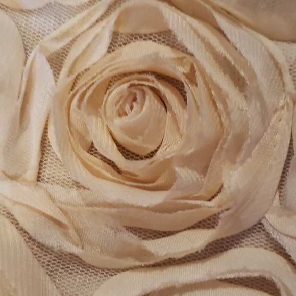 $128 Free People Cream 3D Rosettes Skater Skirt - Picture 6 of 8